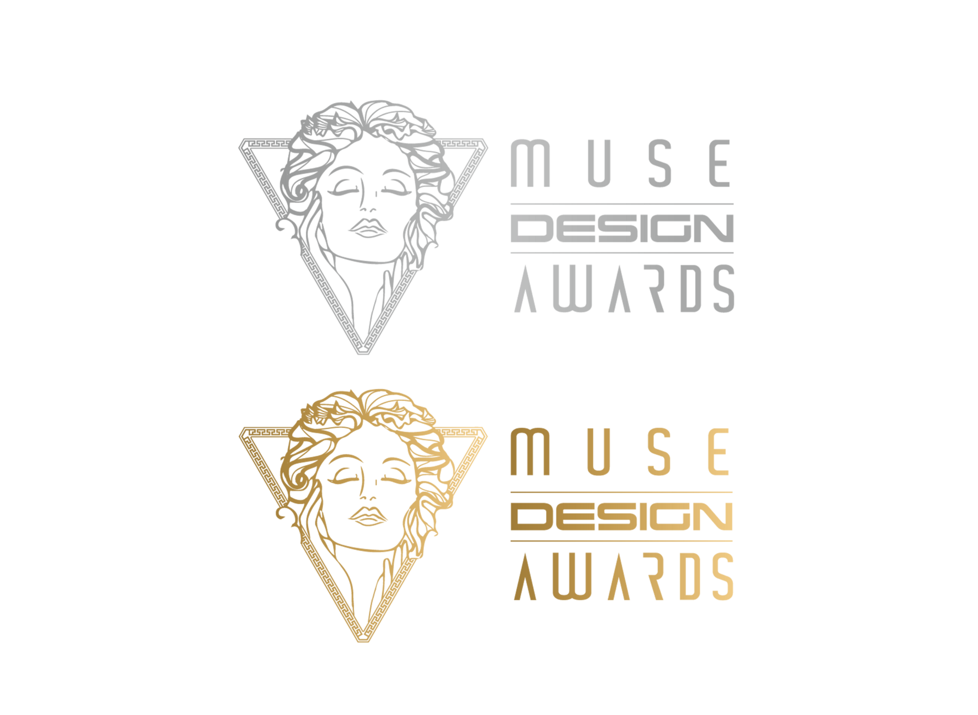 MUSE Design Logo Gold,Silver Vertical